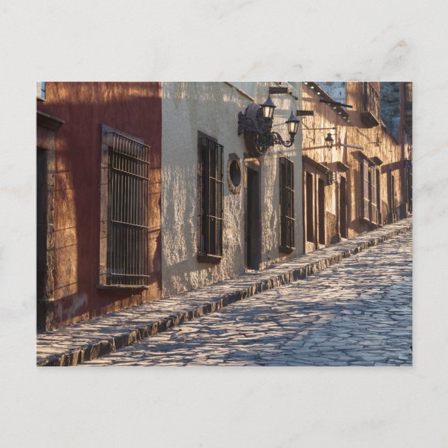 Postal Calle de adoquines en México (Anverso)
