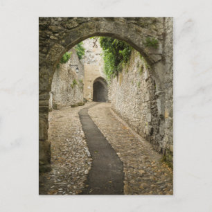 Postal Calle de adoquines grises, Francia