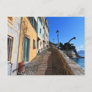 Postal calle de Bogliasco, Liguria, Italia