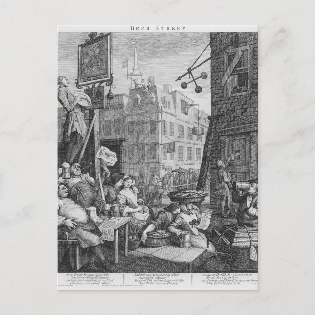 Postal Calle de Cervezas, 1751 (Anverso)