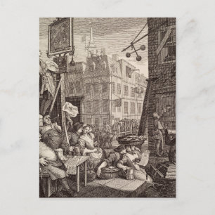 Postal Calle de la Cerveza de William Hogarth