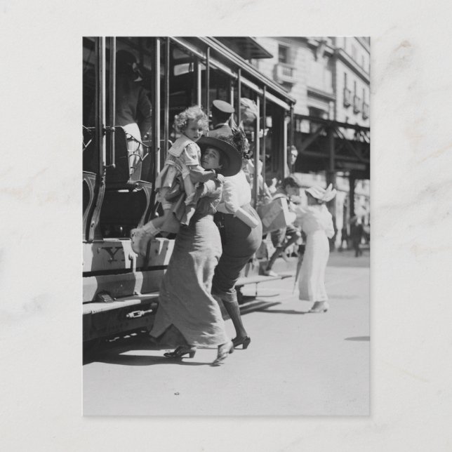 Postal Calle de la ciudad de Nueva York, 1913 (Anverso)