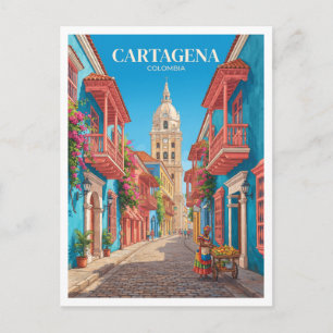 Postal Calle de la Iglesia, Centro Histórico Cartagena