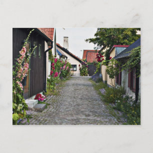 Postal Calle de la vieja Visby, Suecia