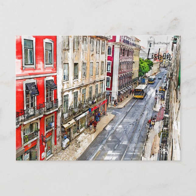 Postal Calle de Lisboa (Anverso)