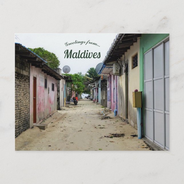 Postal Calle de Maldivas (Anverso)