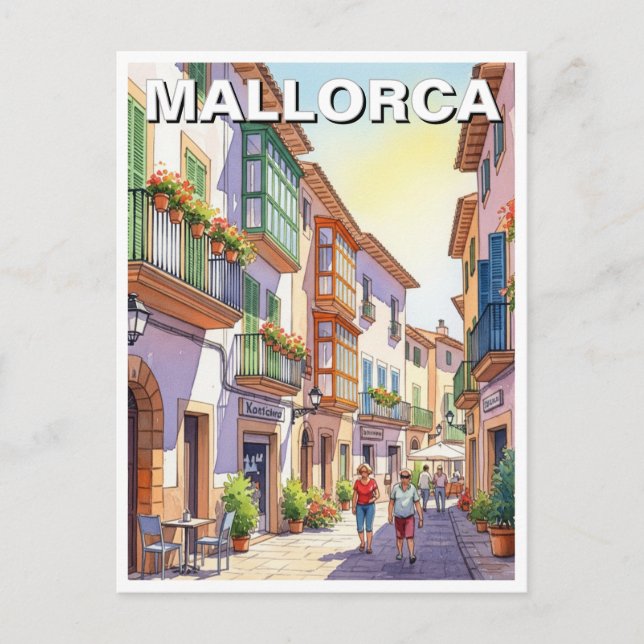 Postal Calle de Mallorca España Viajes (Anverso)