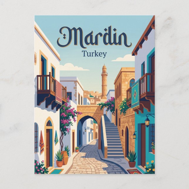 Postal Calle de Mardin Turquía (Anverso)