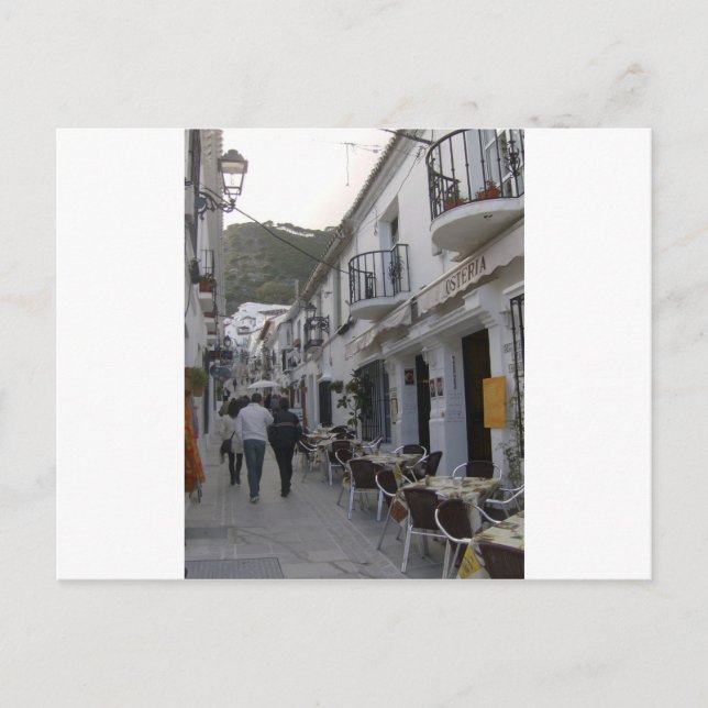 Postal Calle de Mijas, España (Anverso)