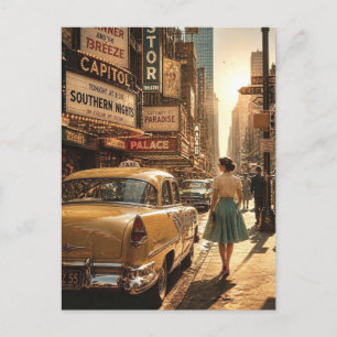 Postal Calle de Nueva York de los años 50