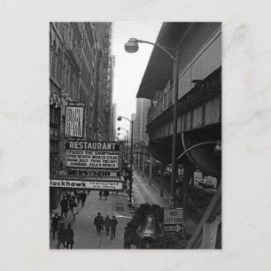 Postal Calle de Rótulo de restaurantes Blackhawk de Chica