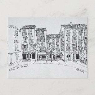 Postal Calle de Toledo calle comercial, Madrid, España