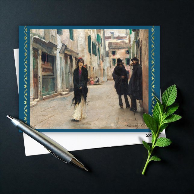 Postal Calle de Venecia por John Sargent (Subido por el creador)
