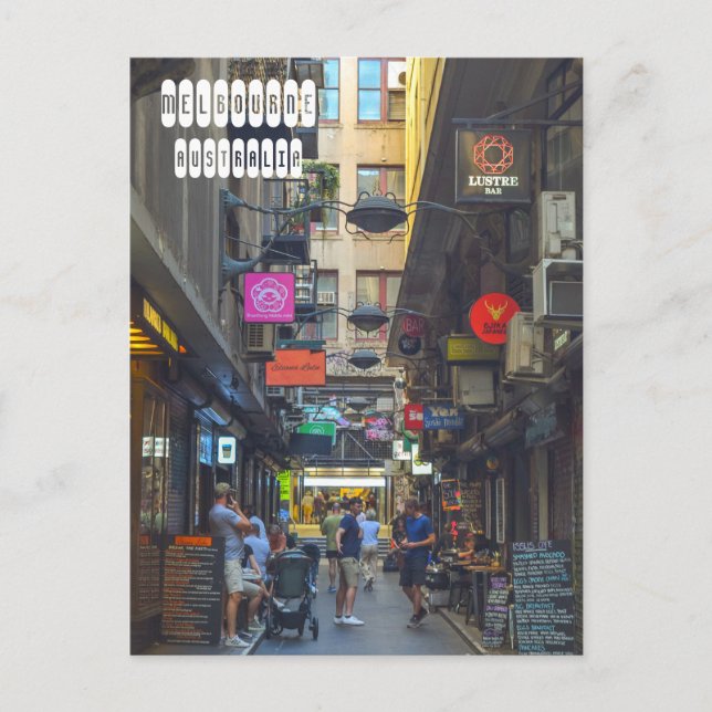 Postal Calle Degraves en Melbourne (Anverso)