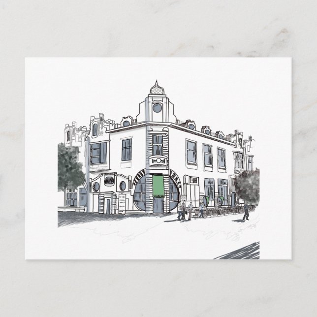 Postal calle del casco antiguo (Anverso)