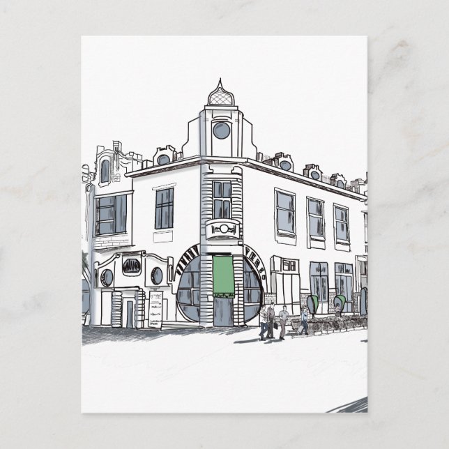 Postal calle del casco antiguo (Anverso)