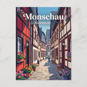 Postal Calle del casco antiguo de Monschau Alemania