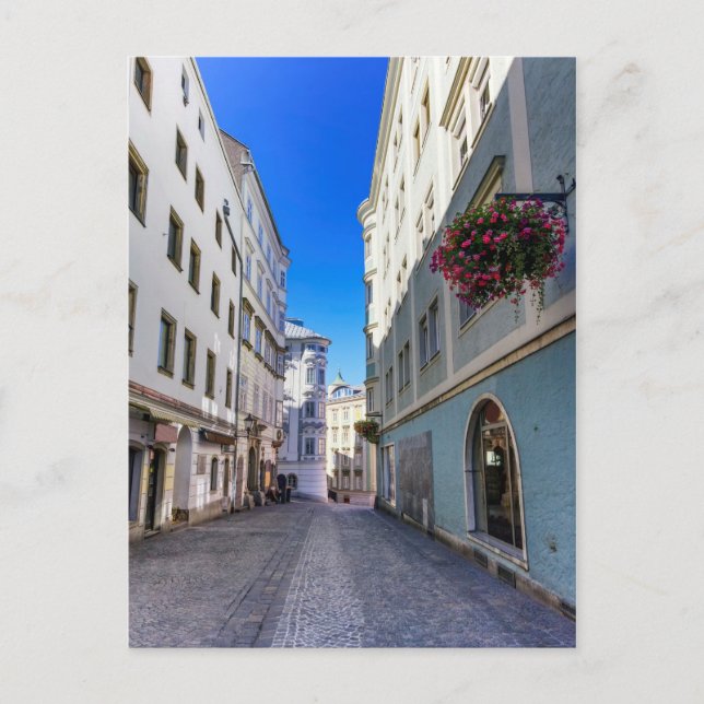 Postal Calle del casco antiguo, Linz, Austria (Anverso)
