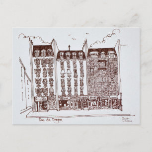 Postal Calle del Dragón, Saint-Germain-des-Prés, París