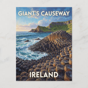Postal Calle del Gigante Irlanda Paisaje de rocas hexagon