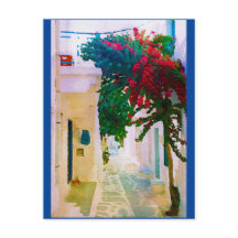 Calle del pueblo de la isla griega