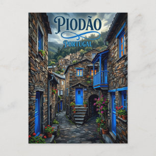 Postal Calle del Pueblo de Piodão Portugal