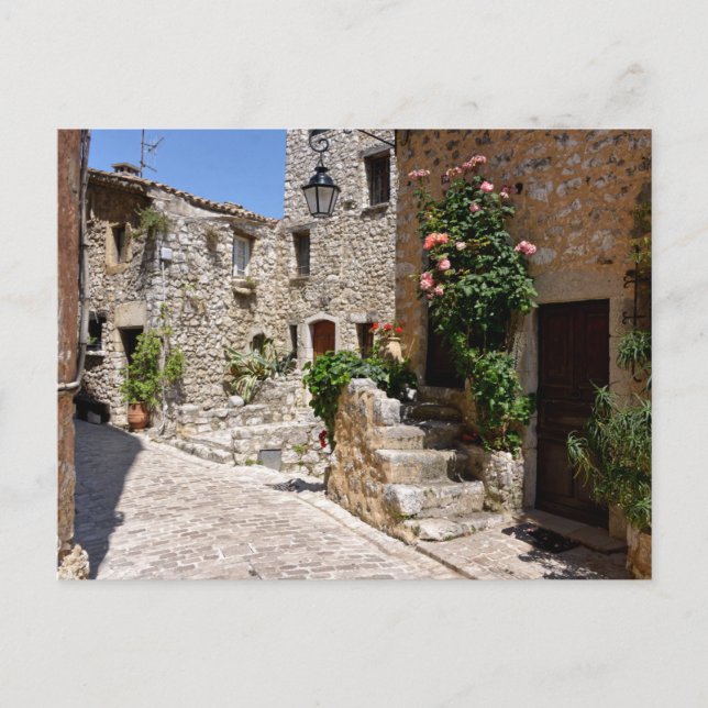Postal Calle del pueblo de Tourrettes-sur-Loup en Francia (Anverso)