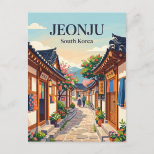 Postal Calle del pueblo Hanok de Jeonju Corea del Sur
