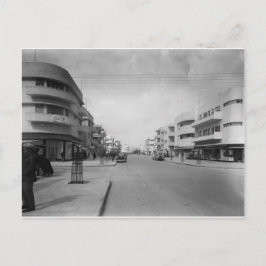 Postal Calle Dizengoff en Tel Aviv en los años 30