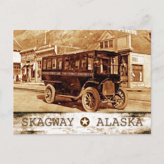 Postal Calle en Broadway Ave., Skagway, Alaska (Anverso)