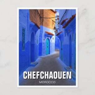 Postal Calle en Chefchaouen Marruecos Viaje