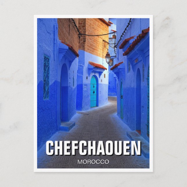 Postal Calle en Chefchaouen Marruecos Viaje (Anverso)