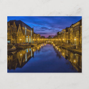 Postal Calle en Holanda de noche