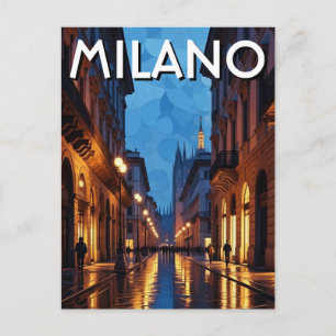 Postal Calle en Milán Italia Viajes