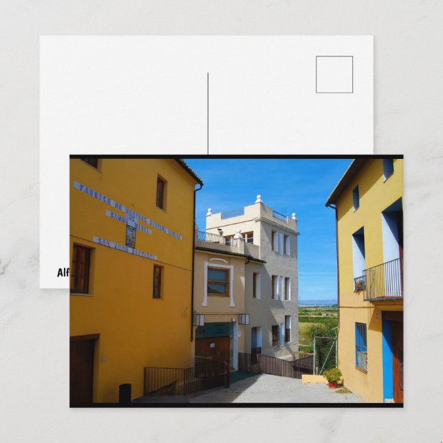 Postal Calle en Riba-roja de Túria (Anverso / Reverso)
