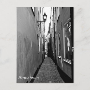 Postal Calle estrecha en Estocolmo