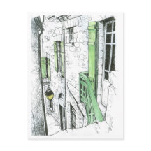 Calle estrecha en Mont St. Michel