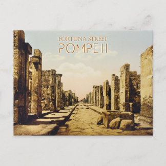Postal Calle Fortuna, Pompeya, Italia