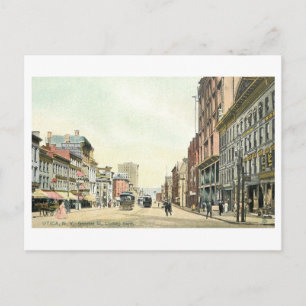 Postal Calle Genesee antigua, Utica, Nueva York