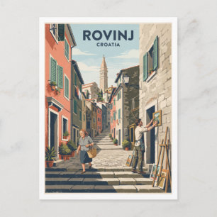 Postal Calle Grisia, Rovinj, Istria, Croacia Viajes