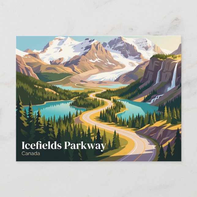 Postal Calle Icefields Canadá (Anverso)