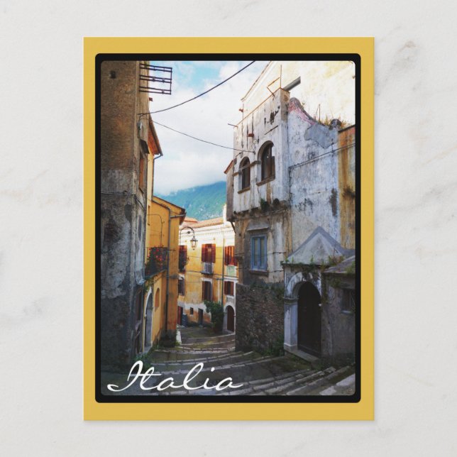 Postal Calle italiana estrecha (Anverso)
