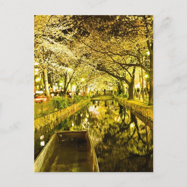Postal "Calle Kiyamachi en el bajo Sakura (Anverso)