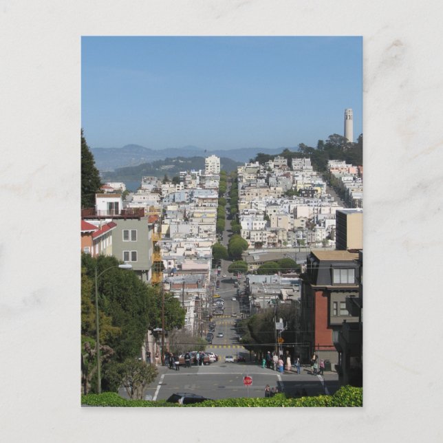 Postal Calle Lombard de San Francisco (Anverso)