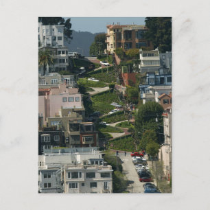 Postal Calle Lombard En San Francisco Americas Crookedes