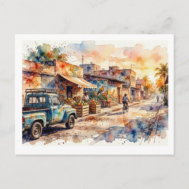 Postal Calle Market en Tijuana México,  (Anverso)
