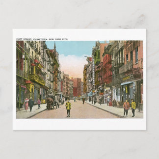 Postal Calle Mott, CHINATOWN, Nueva York (Vintage)