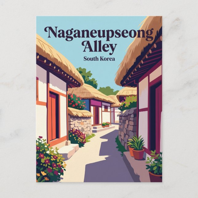 Postal Calle Naganeupseong Corea del Sur (Anverso)