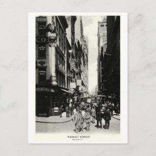Postal Calle Nassau, Nueva York, 1905
