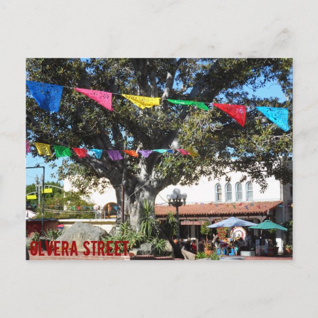 Postal Calle Olvera - Los Ángeles (Anverso)